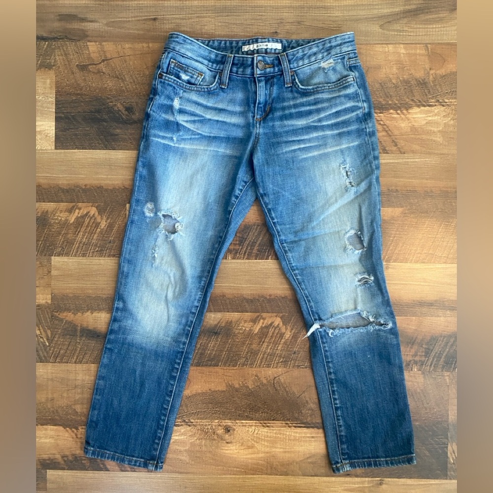 Joe’s Jeans Distressed Denim Capris.